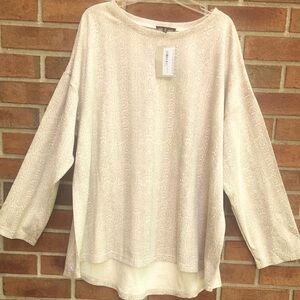 New! JOH Alith Snake Print Faux Suede Relaxed Tunic Top size XL